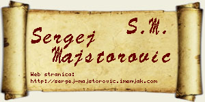 Sergej Majstorović vizit kartica